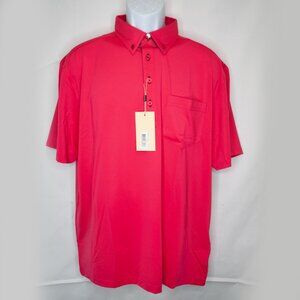 NEW G Mac Rush Golf Polo Shirt Mens Large L Pink Pocket Performance Casual OO22X